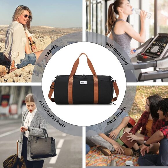 BE Smart Gym Bag, Waterproof Sports Duffel for Men & Women with Shoe Compartment - Picture 8 of 9